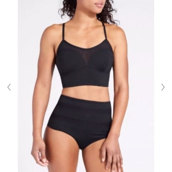 Athleta Mesh Bralette Bikini Top size S Black - Picture 2 of 6